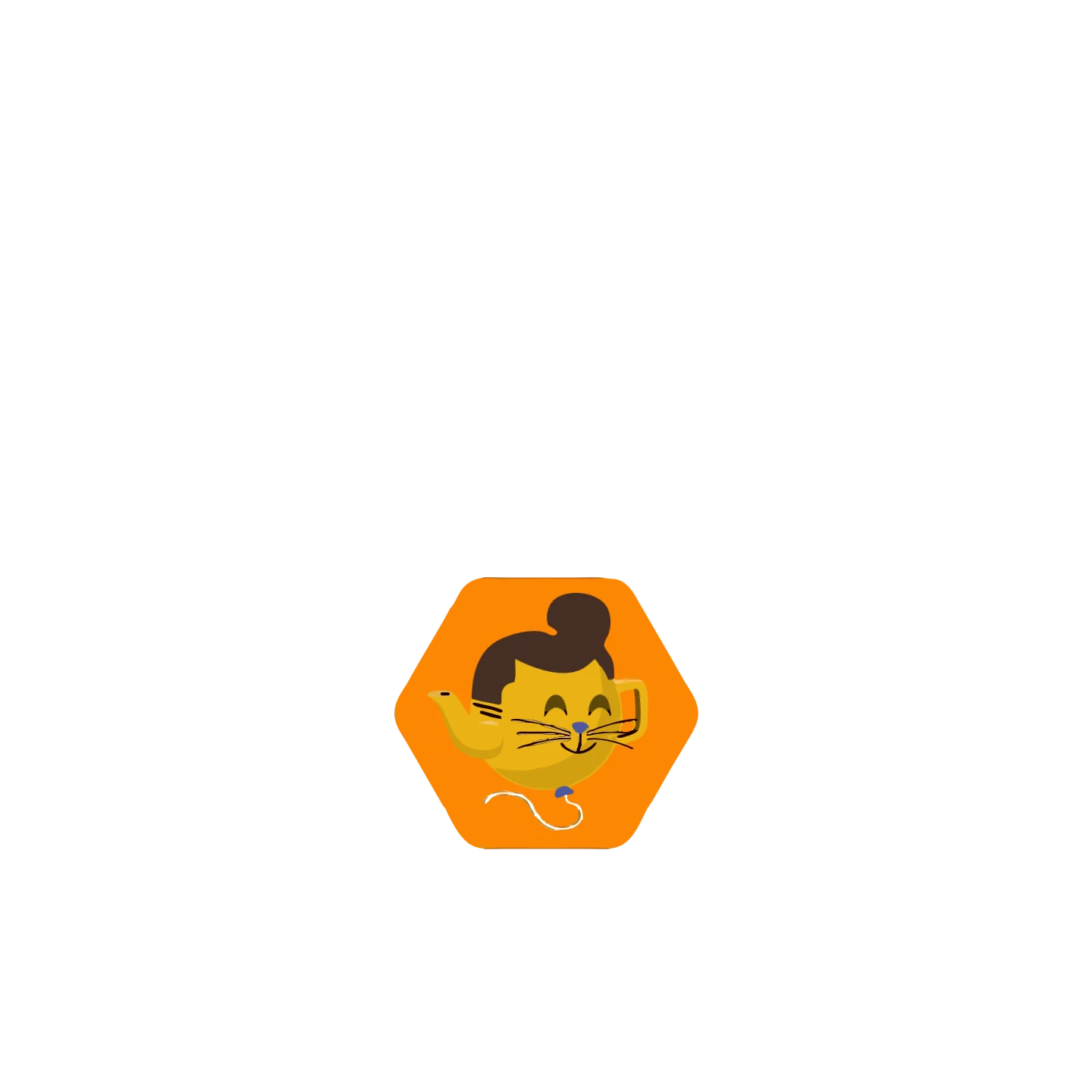 The winning address's identicon, a teapot cat, wiggles, leaps out of its badge and lands back in under confetti